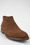 HAVEN barley-brown suede low ankle boots.