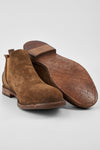 HAVEN barley-brown suede low chelsea boots.