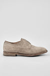 HAVEN linen-grey suede derby shoes.