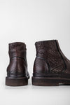 HOVE cigar-brown grained welted laceless ankle boots.