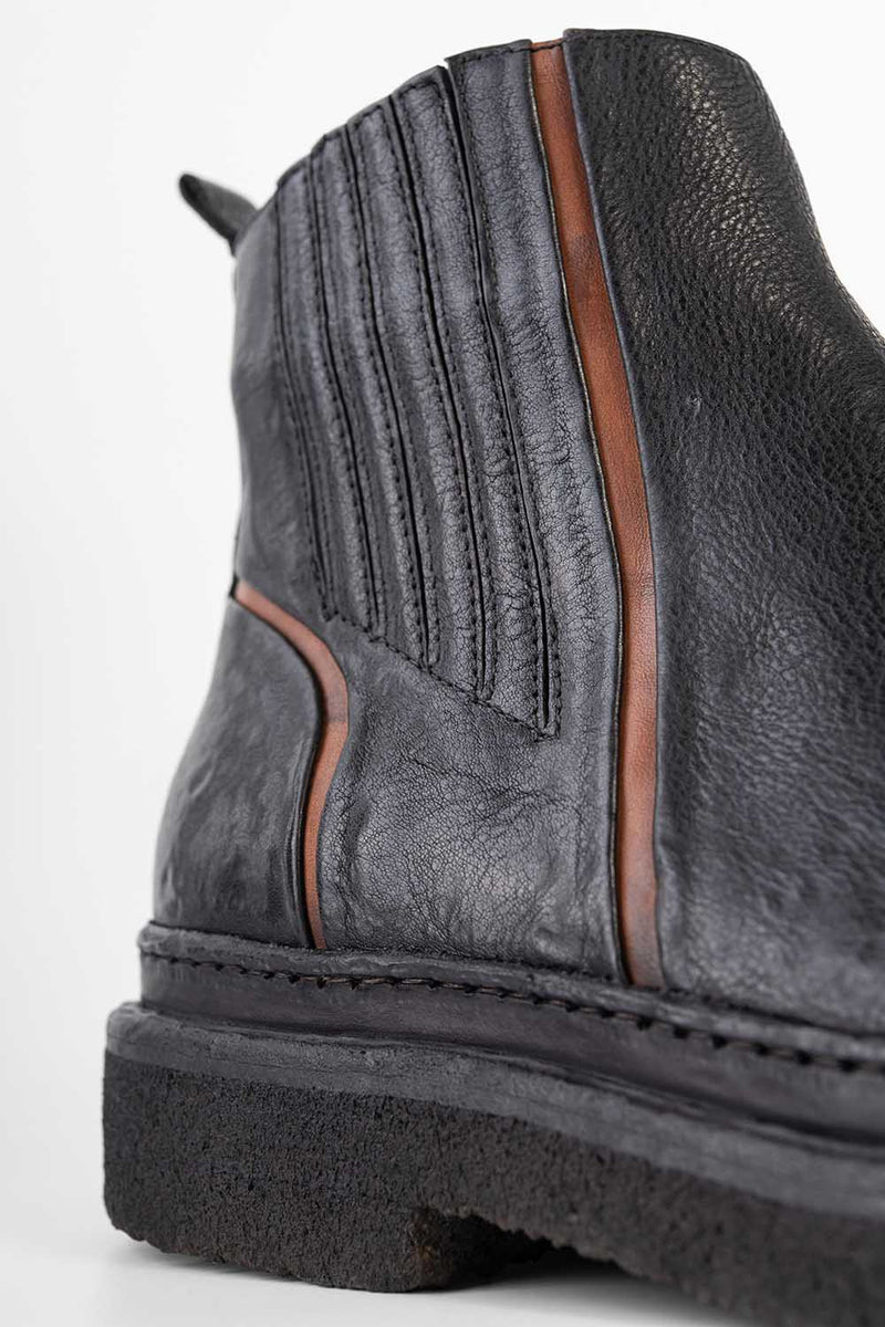 HOVE jet-black welted chelsea boots.