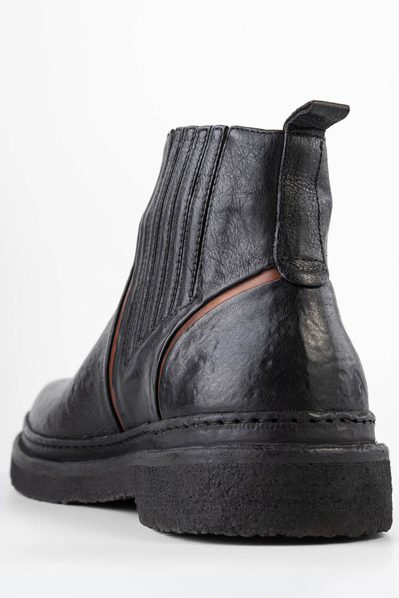 HOVE jet-black welted chelsea boots.