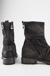 IVES warm-grey suede laceless boots.