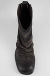 IVES warm-grey suede laceless boots.