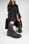 IVES warm-grey suede laceless boots.