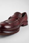IVES ruby-red slip on shoes.