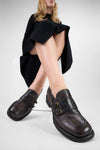IVES cool-mocha monk shoes.