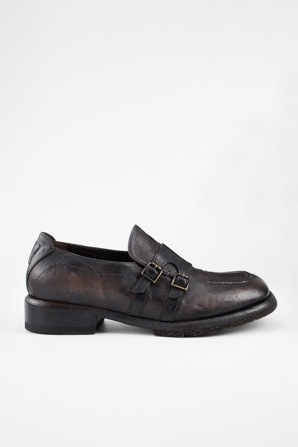 IVES cool-mocha monk shoes.