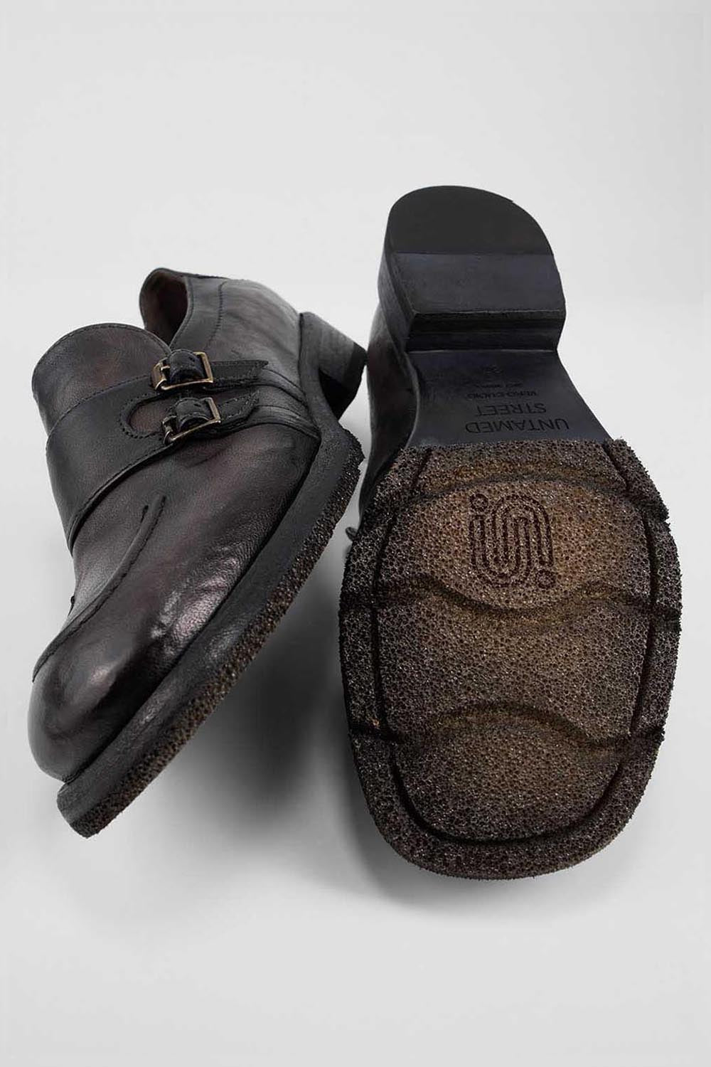 IVES cool-mocha monk shoes.