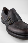 IVES cool-mocha buckle shoes.