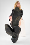 JOLENE black metallic patterns texan boots.