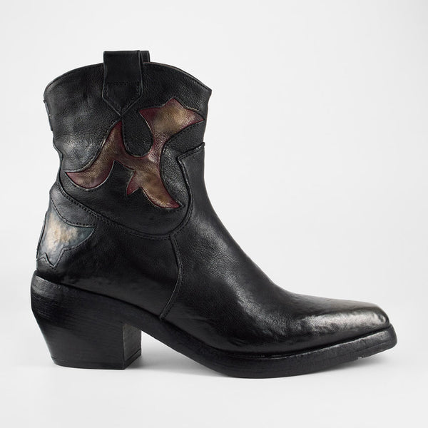 JOLENE black metallic patterns texan boots untamed street