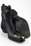JOLENE black metallic patterns texan boots.