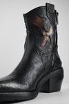 JOLENE black metallic patterns texan boots.