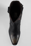 JOLENE black metallic patterns texan boots.