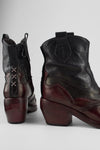 JOLENE black & wine embellished texan boots.