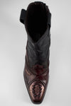 JOLENE black & wine embellished texan boots.
