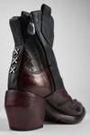 JOLENE black & wine embellished texan boots.