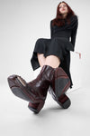 JOLENE rich-burgundy embellished texan boots.