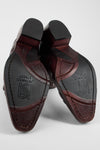 JOLENE rich-burgundy embellished texan boots.