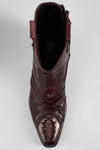 JOLENE rich-burgundy embellished texan boots.