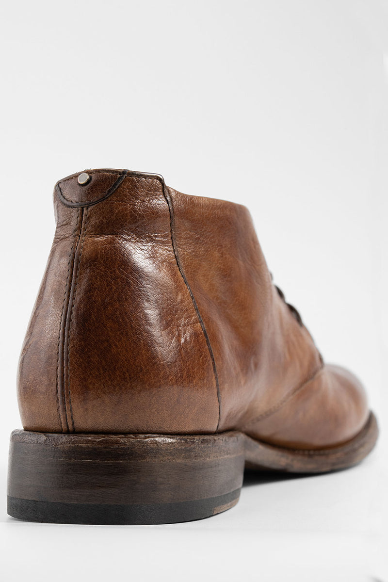 KNIGHTON tawny-brown chukka boots.