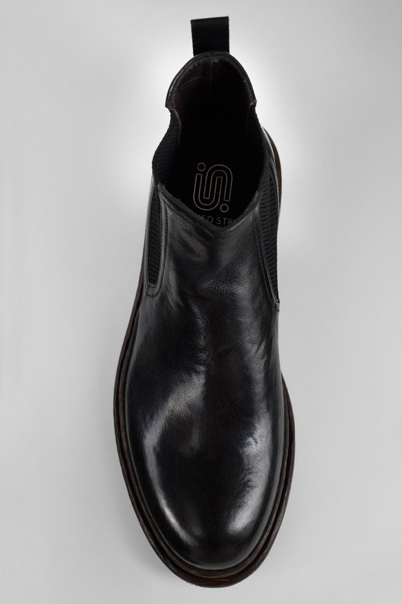 LAMBETH jet-black welted chelsea boots.