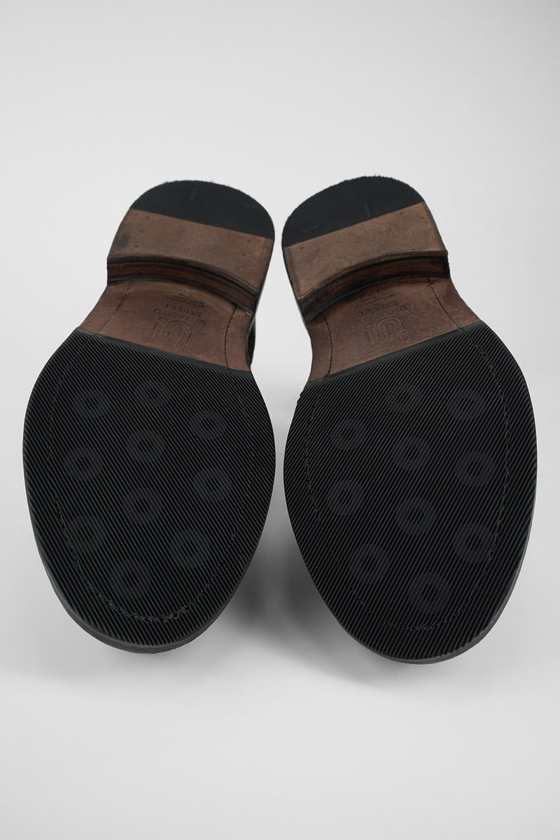 LAMBETH jet-black welted chelsea boots.