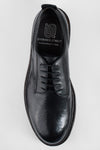 LAMBETH jet-black welted derby shoes.