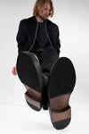 LAMBETH jet-black welted derby shoes.