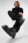 LAMBETH jet-black welted derby shoes.