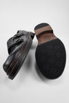 LAMBETH jet-black welted monk shoes.