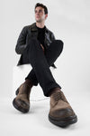 LAMBETH dry-tan suede welted derby shoes.