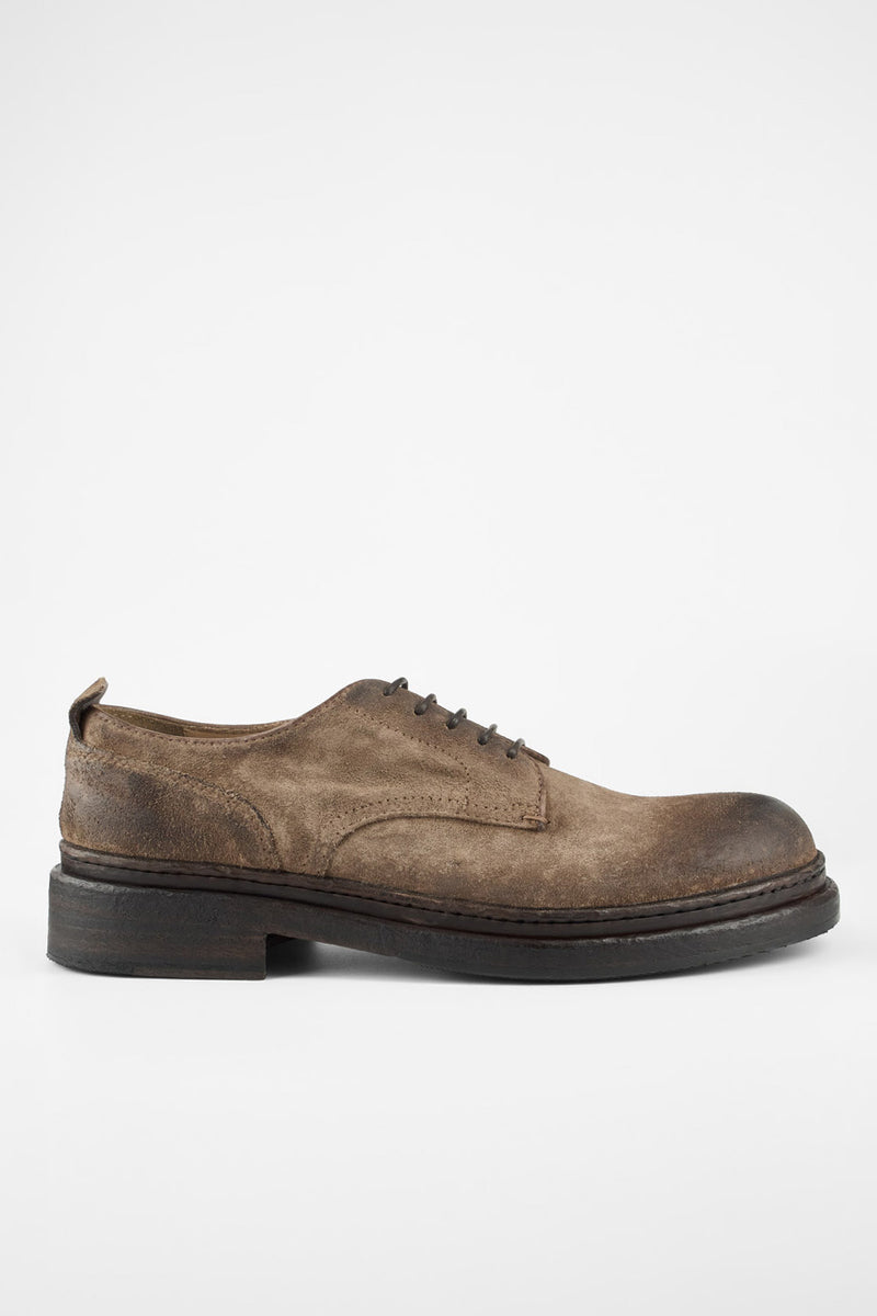 LAMBETH dry-tan suede welted derby shoes.