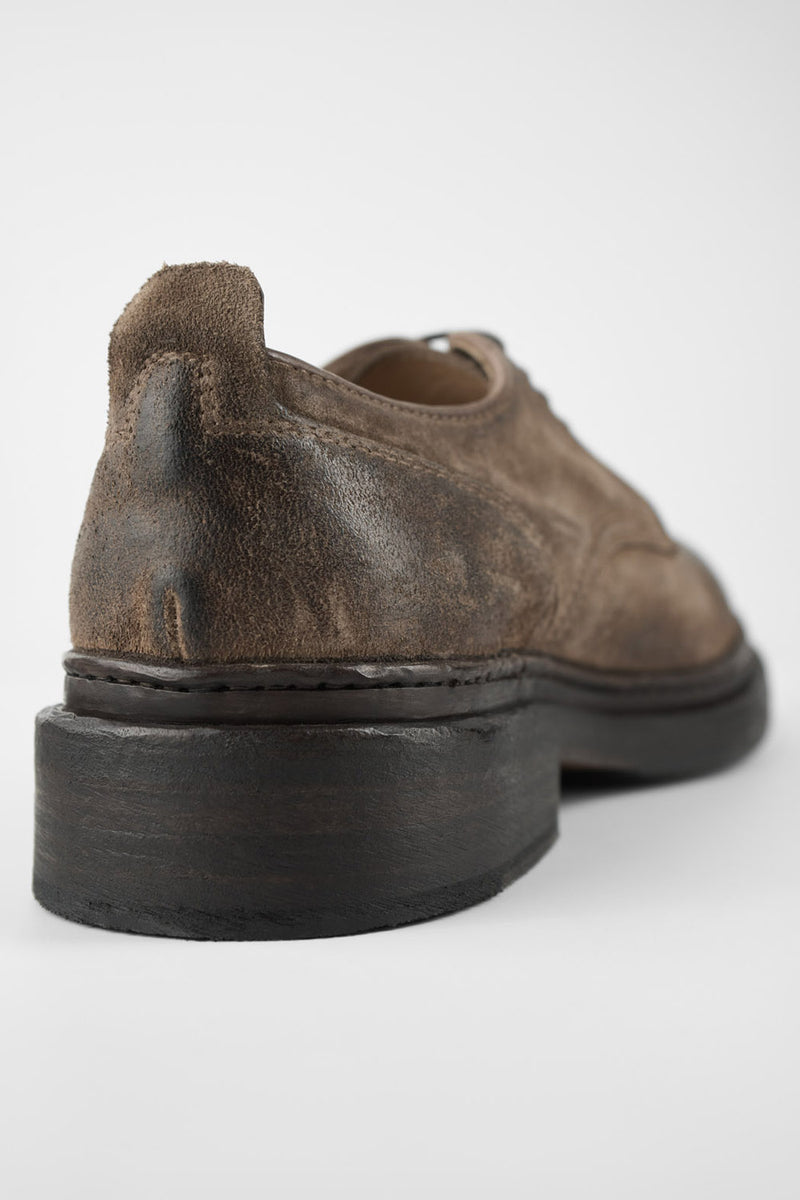 LAMBETH dry-tan suede welted derby shoes.