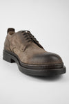 LAMBETH dry-tan suede welted derby shoes.