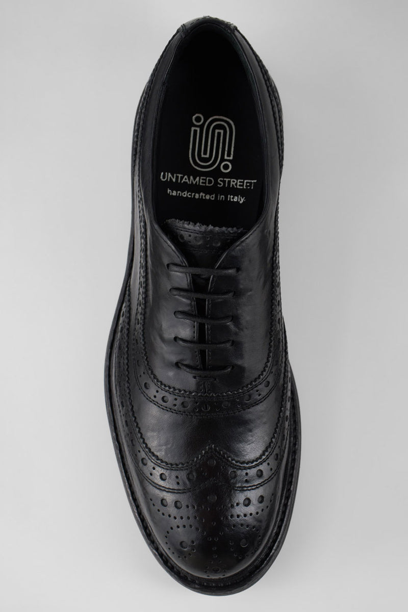 LENNOX urban-black brogue oxford shoes.