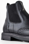 LENNOX urban-black brogue chelsea boots.