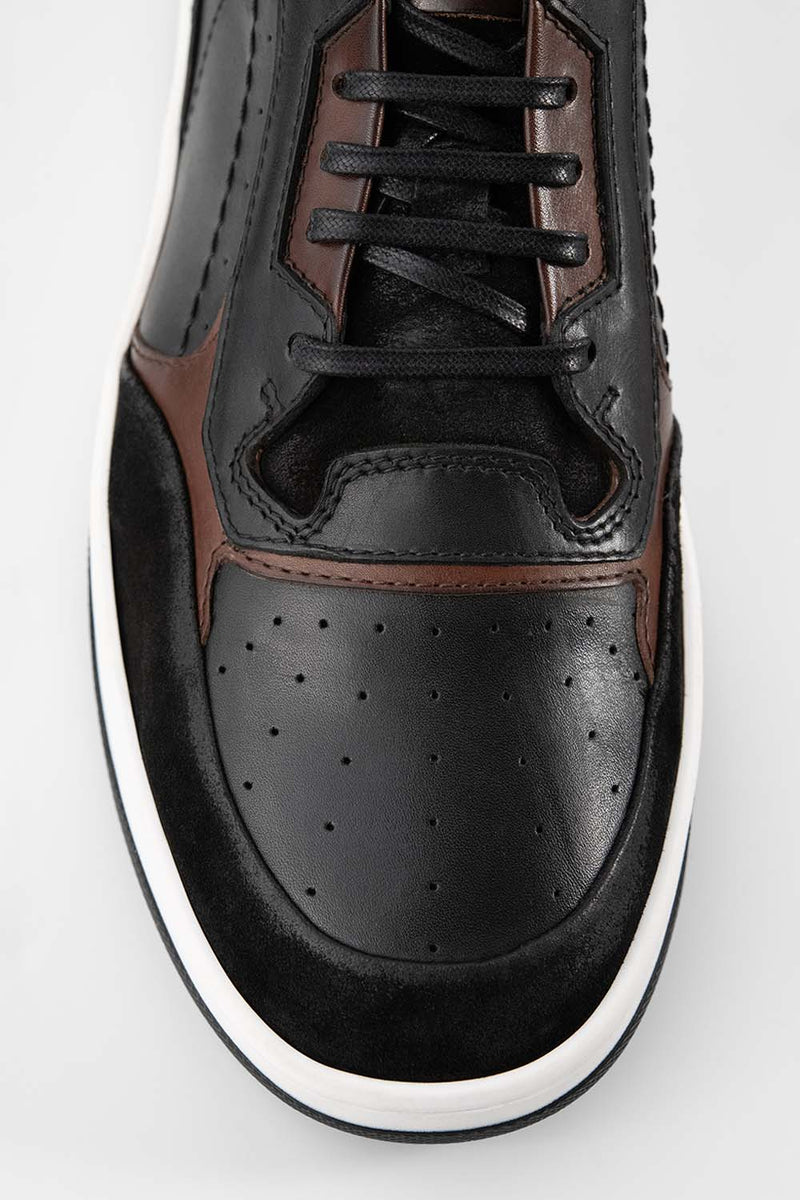 MADDOX urban-black patina high sneakers.