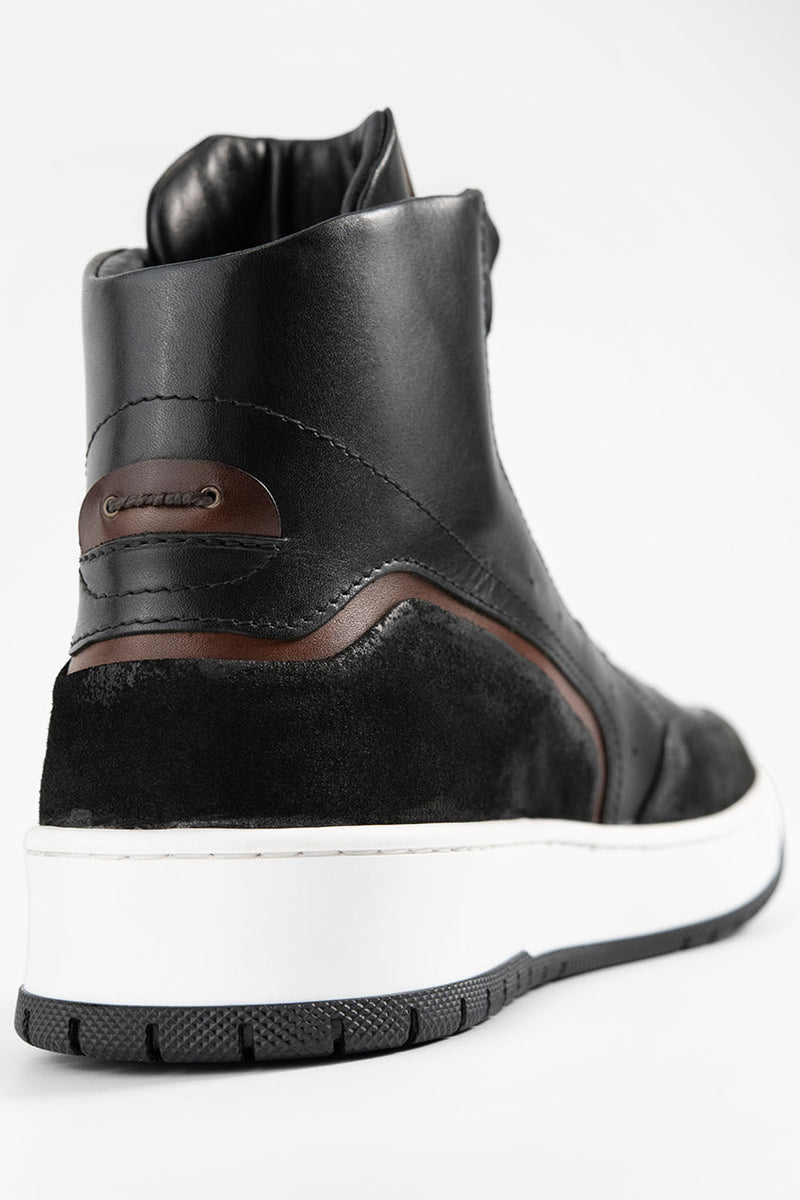 MADDOX urban-black patina high sneakers.