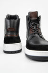 MADDOX urban-black patina high sneakers.