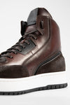 MADDOX chestnut patina high sneakers.