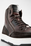 MADDOX chestnut patina high sneakers.