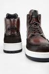 MADDOX chestnut patina high sneakers.