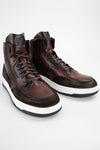 MADDOX chestnut patina high sneakers.