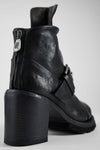 EDEN jade-black buckle boots.