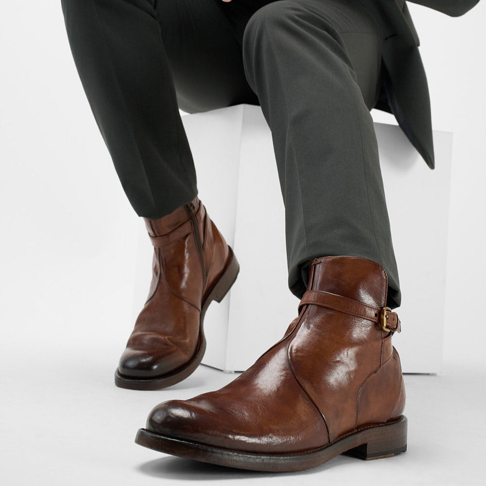 EYTON rich-brown laceless ankle boots untamed street – UNTAMED