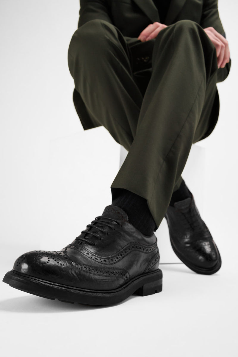 LENNOX urban-black brogue oxford shoes.