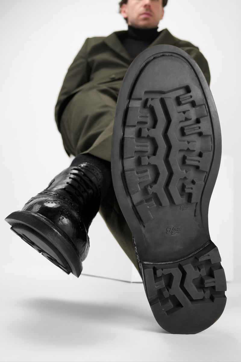 LENNOX urban-black brogue oxford shoes.