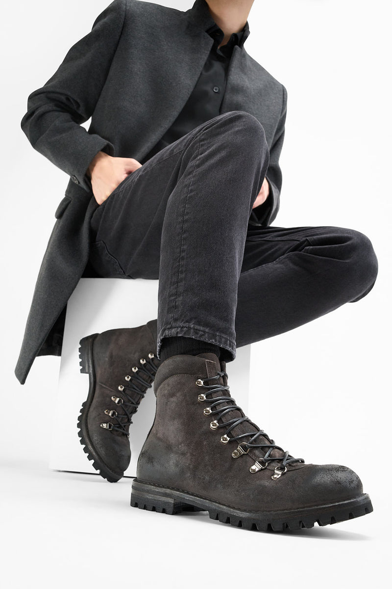 CAMDEN lava-grey suede combat boots untamed street – UNTAMED STREET